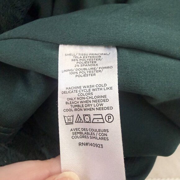 LOFT Hunter Green Eyelet Knit Top | Lined | On/Off Shoulder | Size M - Picture 8 of 8